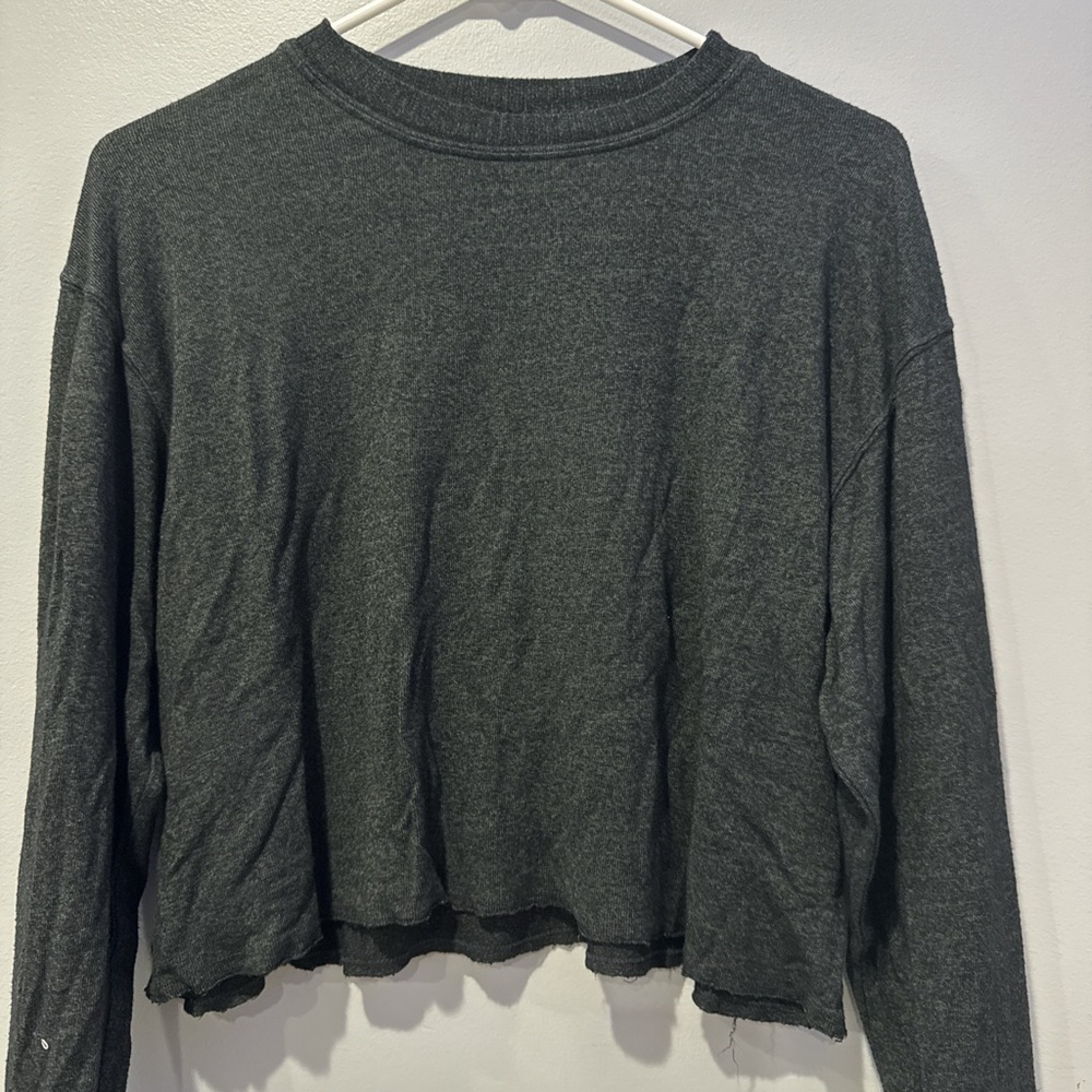 Brandy Melville Dark Gray Cropped Sweater